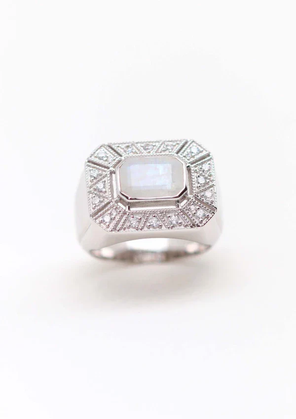 Bague en argent et pierre de lune I Angéline - Image 4