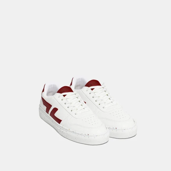 Baskets véganes blanches et bordeaux - Alpha Millésime - Image 4