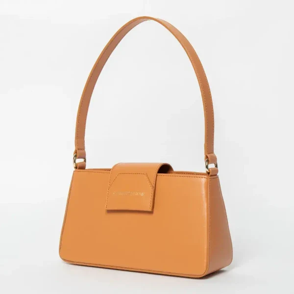 Sac baguette en cuir végan Carmen I Camel - Image 14
